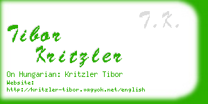 tibor kritzler business card